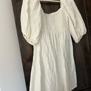 Tuckernuck Cream Puff Sleeve Dresss